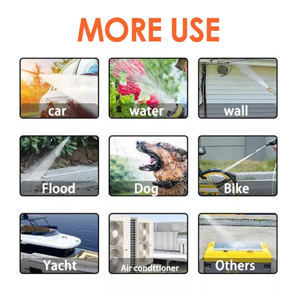 1500W Cordless Electric High Pressure Washer Water Spray Gun Car Cleaner 2 Batteries