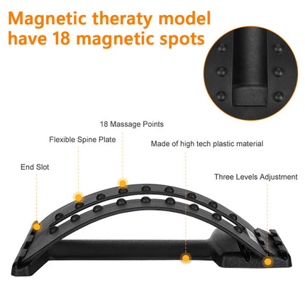 Back Stretcher Pain Relief Massager Brace Lumbar Waist Fitness Spine Stretcher