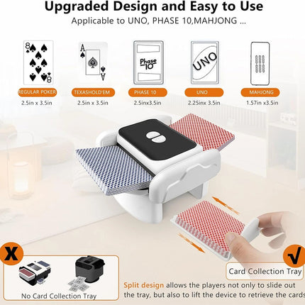 Automatic Card Shuffler and Dealer Machine Rechargeable Deal Poker Sorter