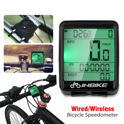 Waterproof Wireless Bicycle Bike Cycle LCD Digital Computer Speedometer Odometer