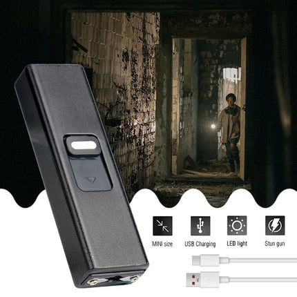 Mini Arc Lighter Portable Electric Flashlight Tool Shock Device Rechargeable