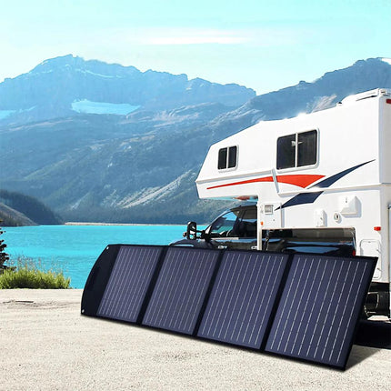 400W Folding Solar Panel Blanket Mat Flexible Mono Power Camping RV USB 12V