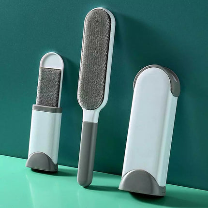3in1 Furs Brusher Pet Hair Lint Remover Brush Self-cleaning Base & Travel Size