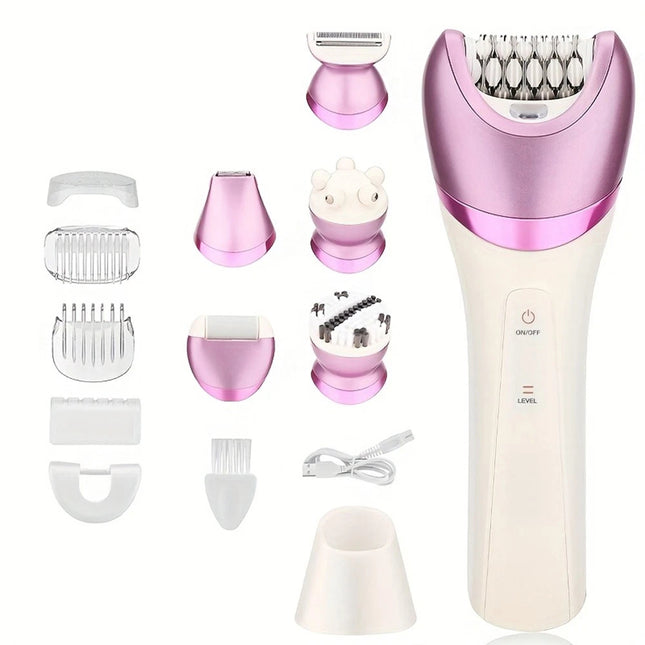 6 in 1 Epilator Women Instant Pain Free Electric Hair Removal Remover Body Face