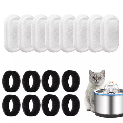 8X Cat Water Fountain Filters For 3.2L Pet Water Dispenser Filter Replacement