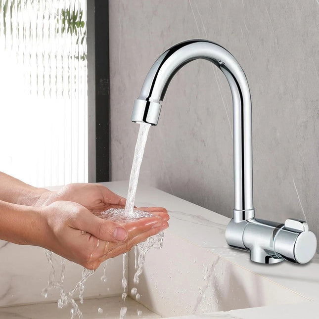 Single Cold Water Tap 360° Rotation 1/2inch Mounting Faucet For RV Motorhome