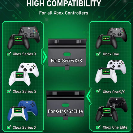 For Xbox Series X S Controller Fast Charging Dock Station + Rechargeable Battery