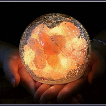 Himalayan Natural Air Purifier Rock Crystal Salt Lamp Night Warm Light Battery