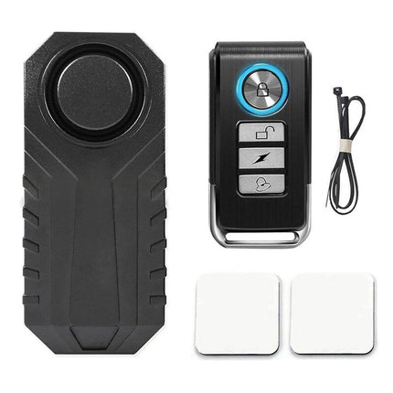 113dB Wireless Anti-Theft Vibration Motorcycle Bike Alarm Remote Waterproof