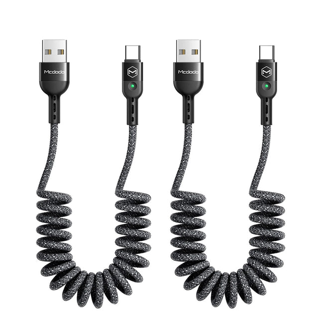 Retractable LED Type-C Cable Charging Data Cord for Samsung S24 S23 S22 S21 A15