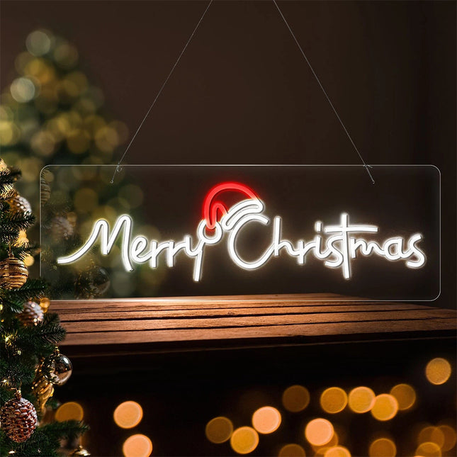 Tinseltown Merry Christmas Sign Light LED Motif Rope Lights 76cm Xmas Decor