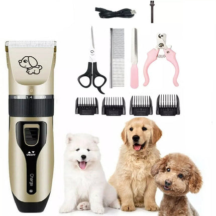 Cat Dog Pet Electric Clippers Hair Clipper Grooming Trimmer Shaver Cordless Kit