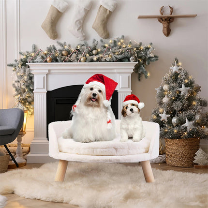 Luxury Pet Sofa Bed Round Dog Cat Kitty Puppy Couch Soft Cushion Chair Anti-skid
