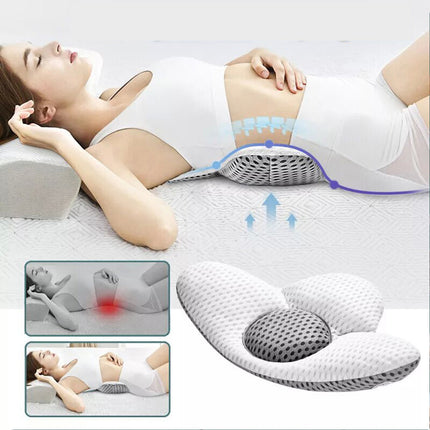 3D Lumbar Pillow Wedge Sleeping Bed Cushion Back Support Pain Relief Relaxing
