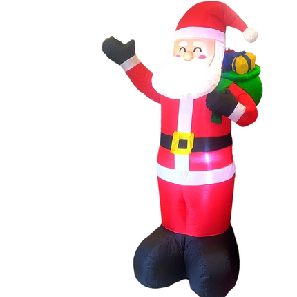 6.6ft Inflatable Santa Claus with LED Lighting Indoor Outdoor Christmas Party