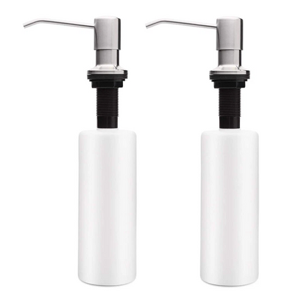 2pcs 500ml Kitchen Sink Soap Dispenser Hand Liquid Pump Bottle Stainless Steel Head