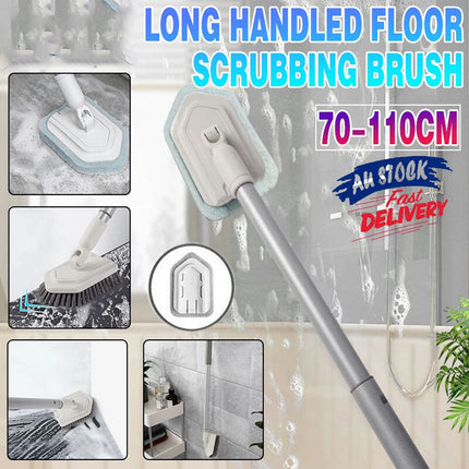 Long Handled Floor Scrubbing Brush Shower Cleaning Brush for Tubs, Tiles, Glass