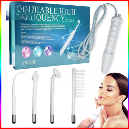 Portable High Frequency Skin Care Therapy Wand Machine Acne Treatment Handheld