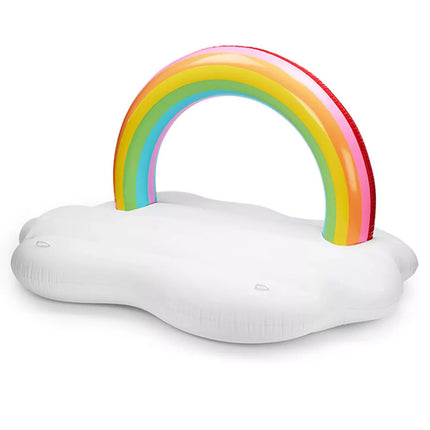 Giant Inflatable Rainbow Swimming Pool Lounger Float Raft Bed Beach Toy Gifts