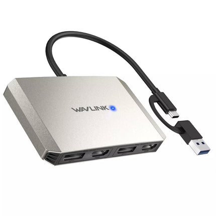 USB 3.0/USB C to DisplayPort/HDMI Adapter DisplayLink Dual 5K@60Hz Monitor Hub