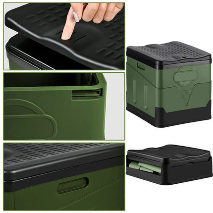 Portable Toilet Folding Outdoor Camping Toilet 20L Hygienic Travel Green