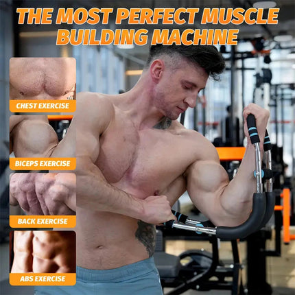 Twister Arm Exerciser Adjustable Training Bar Forearm Triceps Chest Strengthener 30KG