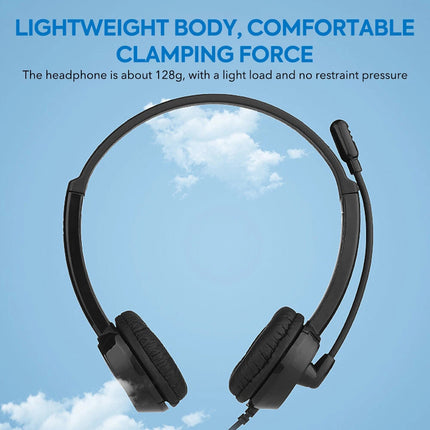 Mpow Wired 3.5mm USB Headset Noise Cancelling Stereo Business Headphones w/ Mic