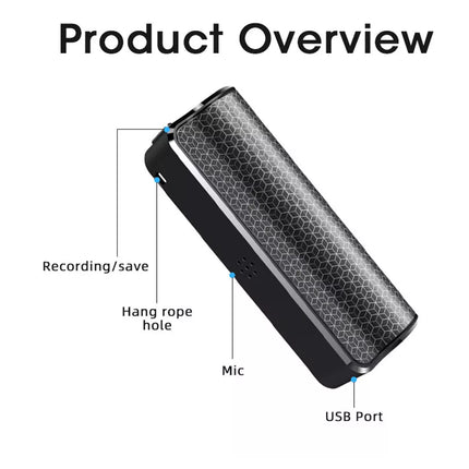 Portable Mini Spy Voice Recorder Audio MP3 Player Sound Recording Device 16G