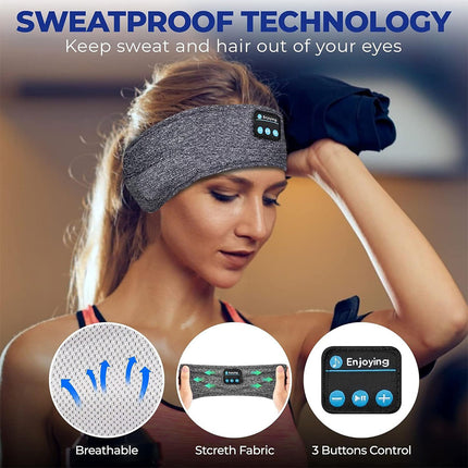 Wireless Bluetooth Headband Sleep Headphones Ultra-Soft Music for Side Running