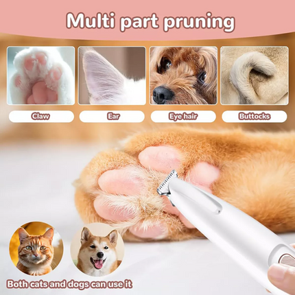 Dog Paw Trimmer Fully Waterproof Pet Hair Trimmer with LED Display Dog Clippers