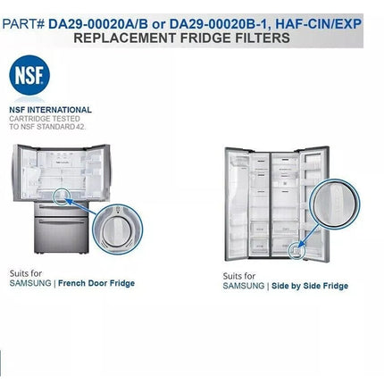 4 X Filters Compatible For Samsung DA29-00020B Ice & Water Fridge Filter SRF719DLS
