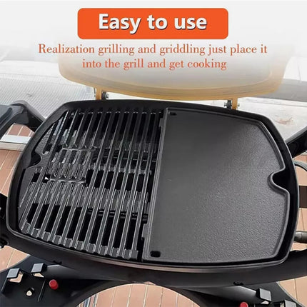 BBQ HALF GRIDDLE PLATE for Weber Q Series Q200, Q220, Q2000, Q2200 6559