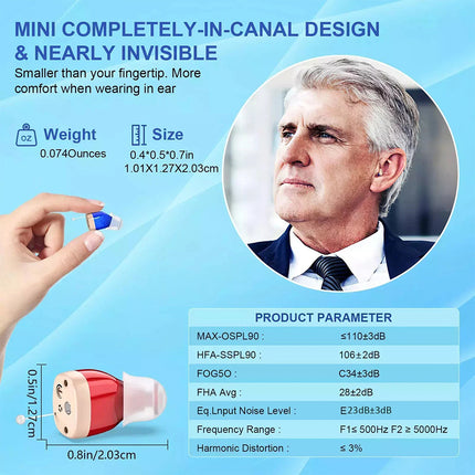 Rechargeable Hearing Aids Digital Severe Hearing Loss Wireless Sound Amplifiers