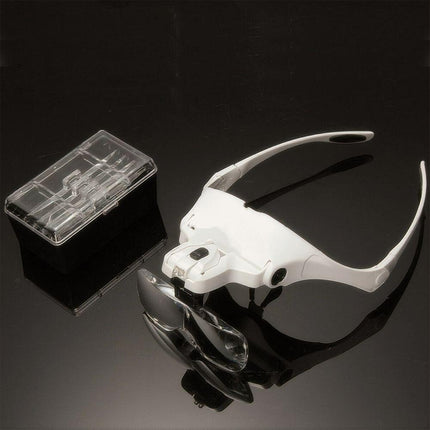 5 Lens LED Headset Glass Eyelash Extension Magnifying & Jeweler Magnifier