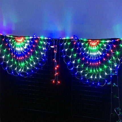 1PC With 3 Peacock LED Peacock Net Mesh LED Fairy String Lights Party Outdoor Curtain Light