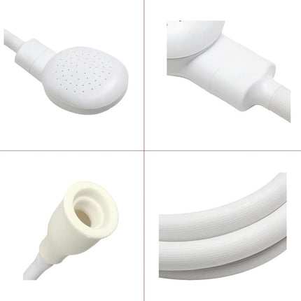 3m Push-On Spray Shower Head Bath Sink Tap Attachment Hose Soft Tube Pet Kids