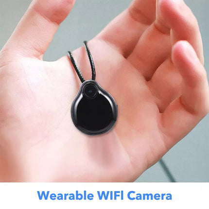 Small WIFI Camera Video Recorder HD1080P Necklace Wearable Pendant Webcam Camera