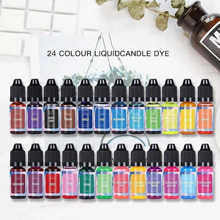 24Colors Candle Pigment Colorant Coloring Agent For DIY Candle Soap Bath Bomb