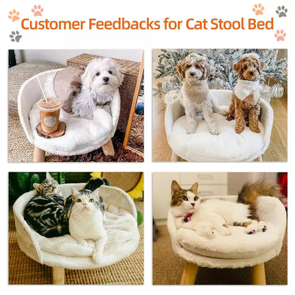 Luxury Pet Sofa Bed Round Dog Cat Kitty Puppy Couch Soft Cushion Chair Anti-skid