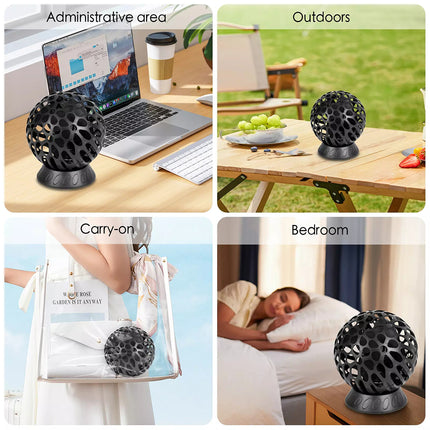 Air Circulation Mini Silent Sphere Fan Light Unique Desk Gift USB Charging
