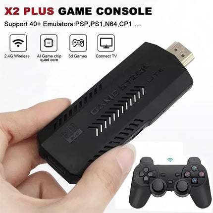 40000+ 4K HDMI Pre-Loaded Retro Game Stick Console 2X Wireless Controller Video