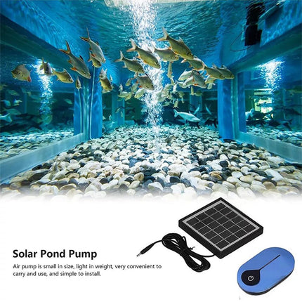Auto Day/Night Solar Powered Oxygenator Air Pump Oxygen Aerator Fish Pond Pool