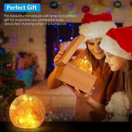 Himalayan Natural Air Purifier Rock Crystal Salt Lamp Night Warm Light Battery