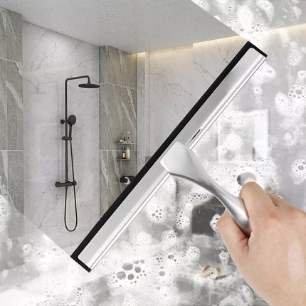 Shower Squeegee Stainless Steel Window Squeegee with Suction Cup