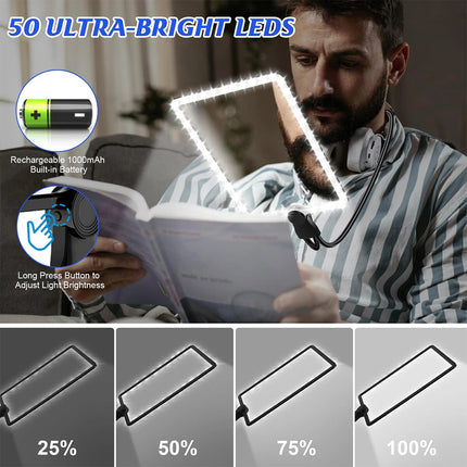 5X Hands Free Magnifying Glass with LED Light, Neck Cord for Reading, Sewing