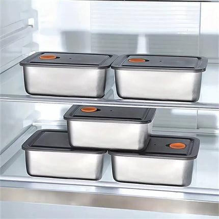 Stainless Steel Food Storage Containers Airtight Lid for Lunch Picnic Travel