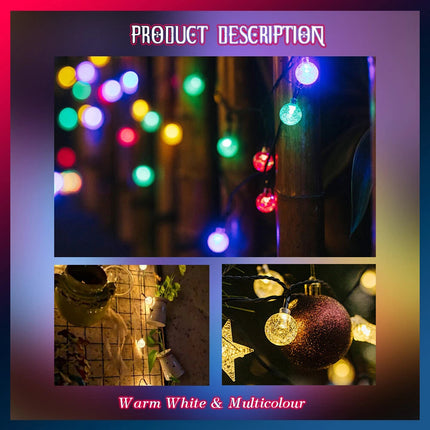 Solar Fairy String Lights LED Outdoor Garden Christmas Decor 22M 200