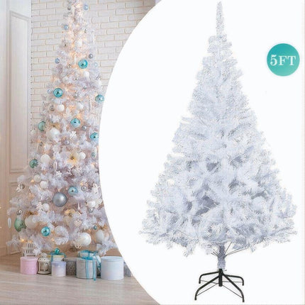 Artificial Christmas Tree Xmas Pre Lit Decorations Lush Leaves with LED Lights 5T
