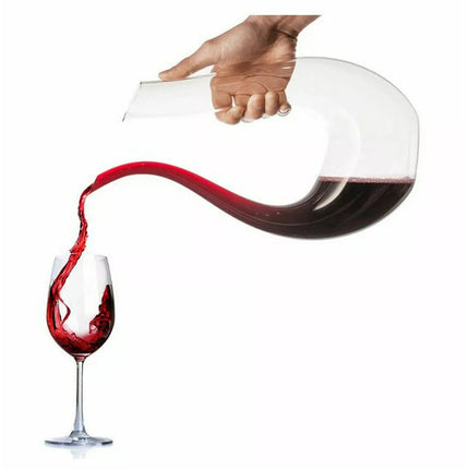 Lead-Free Glass Wine Carafe Hand Made Red Wine Decanter Carafe 1.5L
