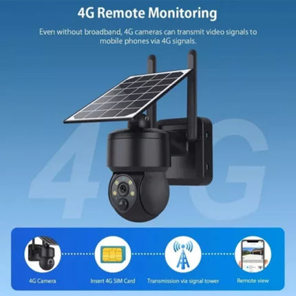 4G Network Wireless HD 1080P Pan Tilt Solar Panel Outdoor Security Camera LTE